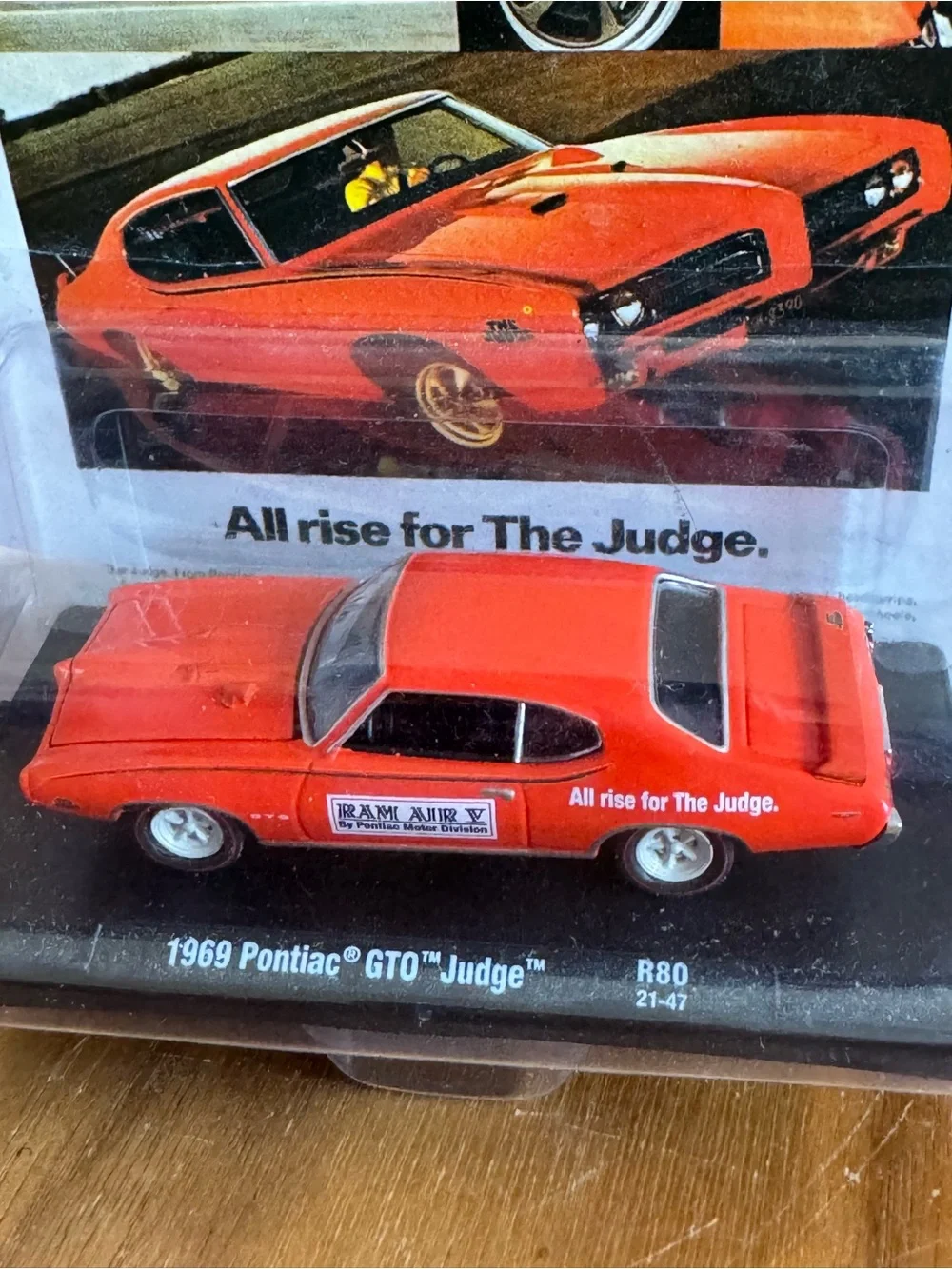 M2 Machines 1969 Pontiac GTO Judge Orange Die-Cast Toy Car